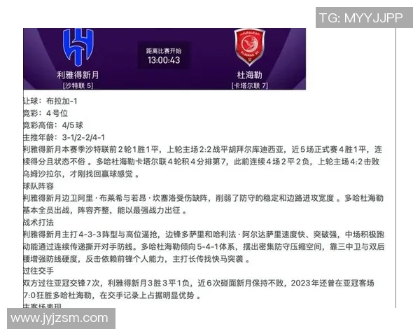 杜海勒与萨德对决前瞻分析及竞彩预测策略分享